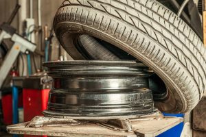 checking wheel and tyre sidewall condition